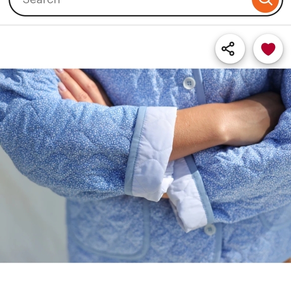 NWT Quilted Floral Blue Padded Jacket, handmade! - Picture 2 of 6